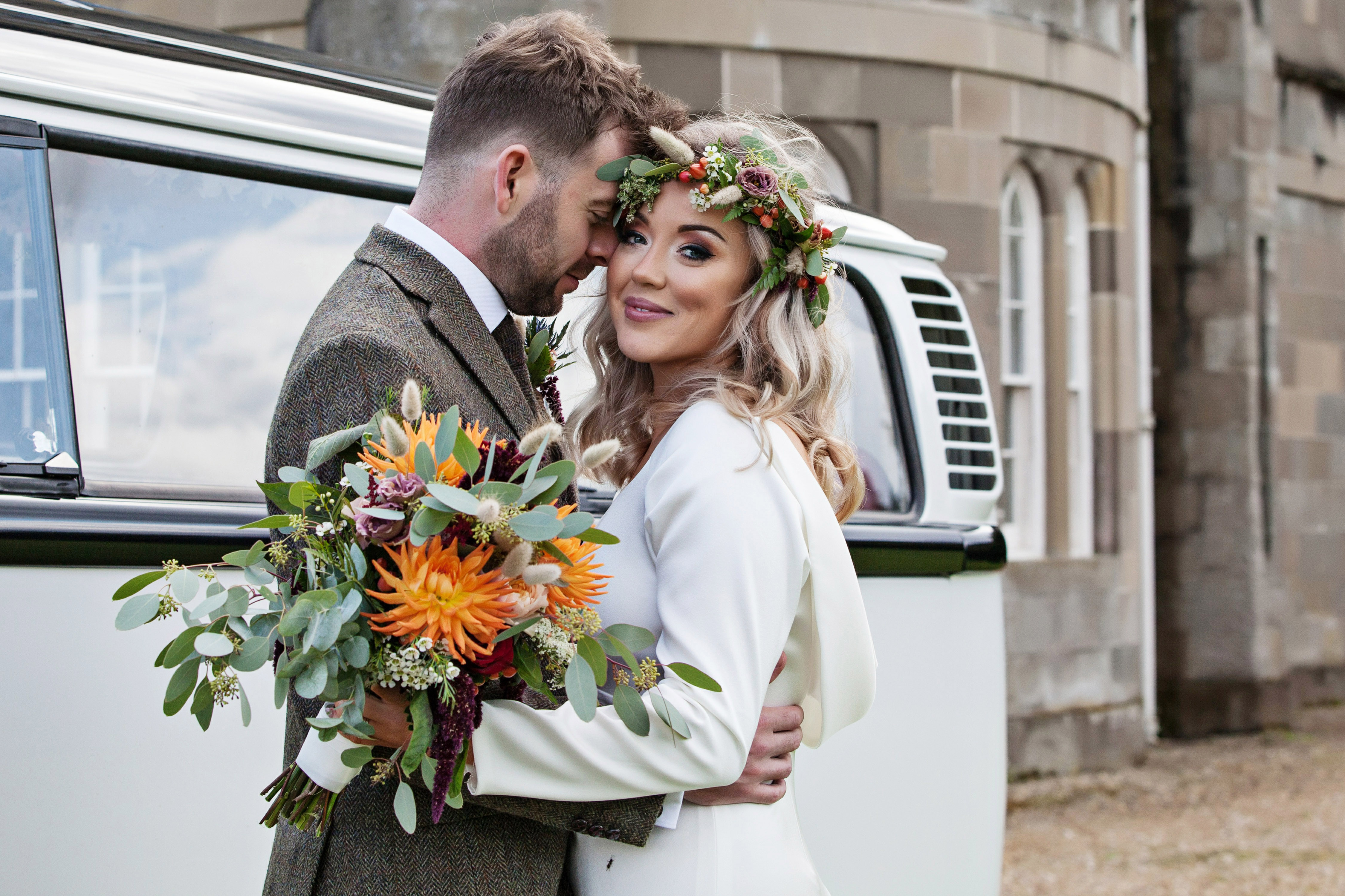 couture bride Carli in Dina Wedding dress 