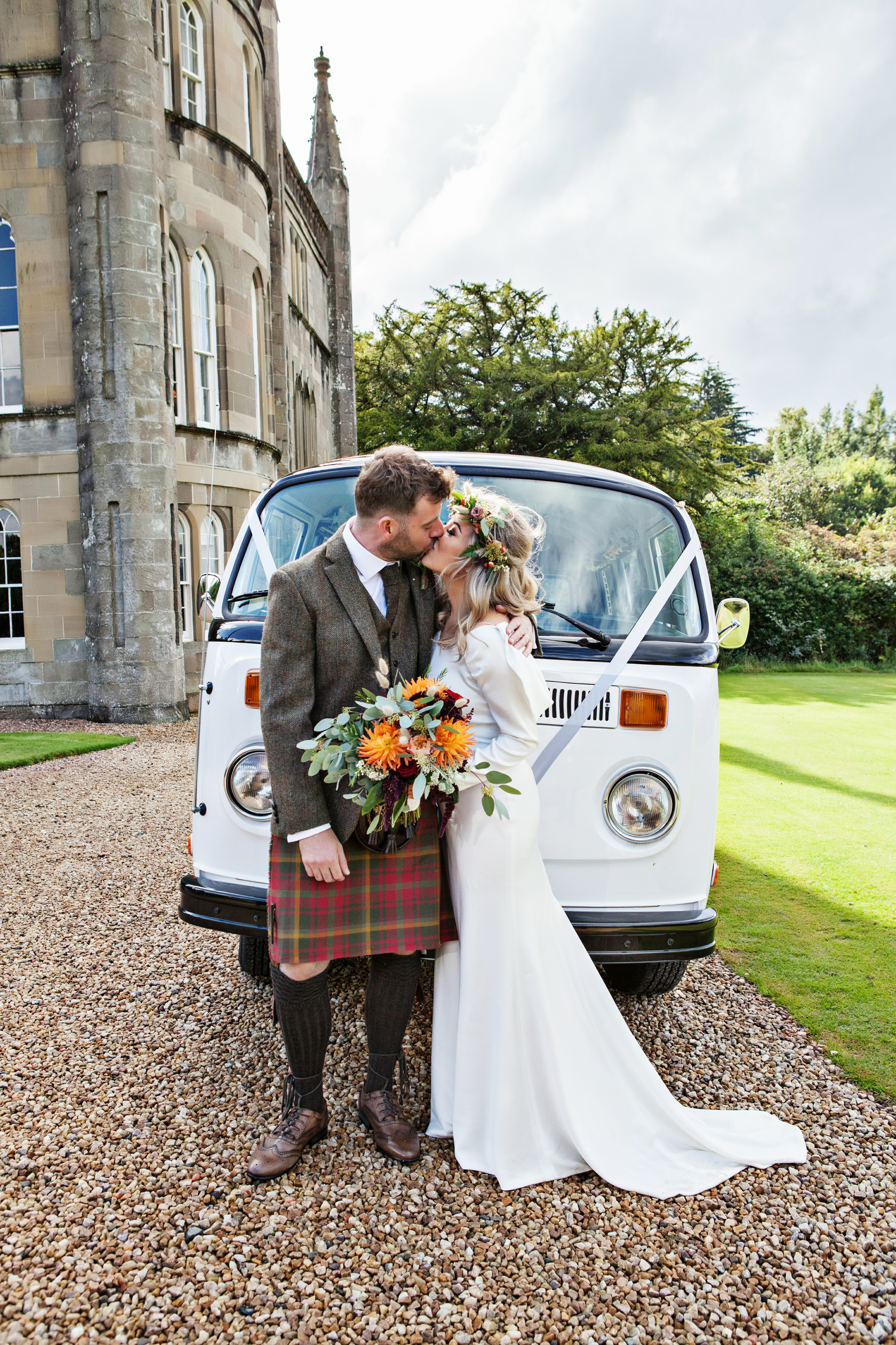 Carli and Frasers wedding day photos, bride in couture gown