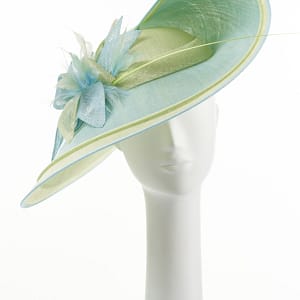 Pistachio and Mint Large Double Brim Hat
