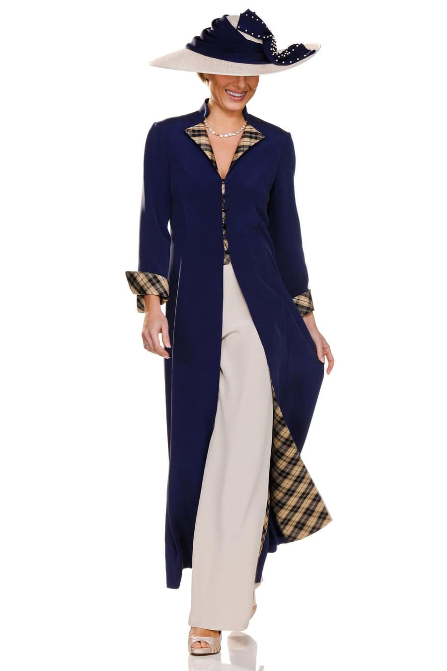 Joyce Young Mother of the Bride Tartan Trouser Outfit