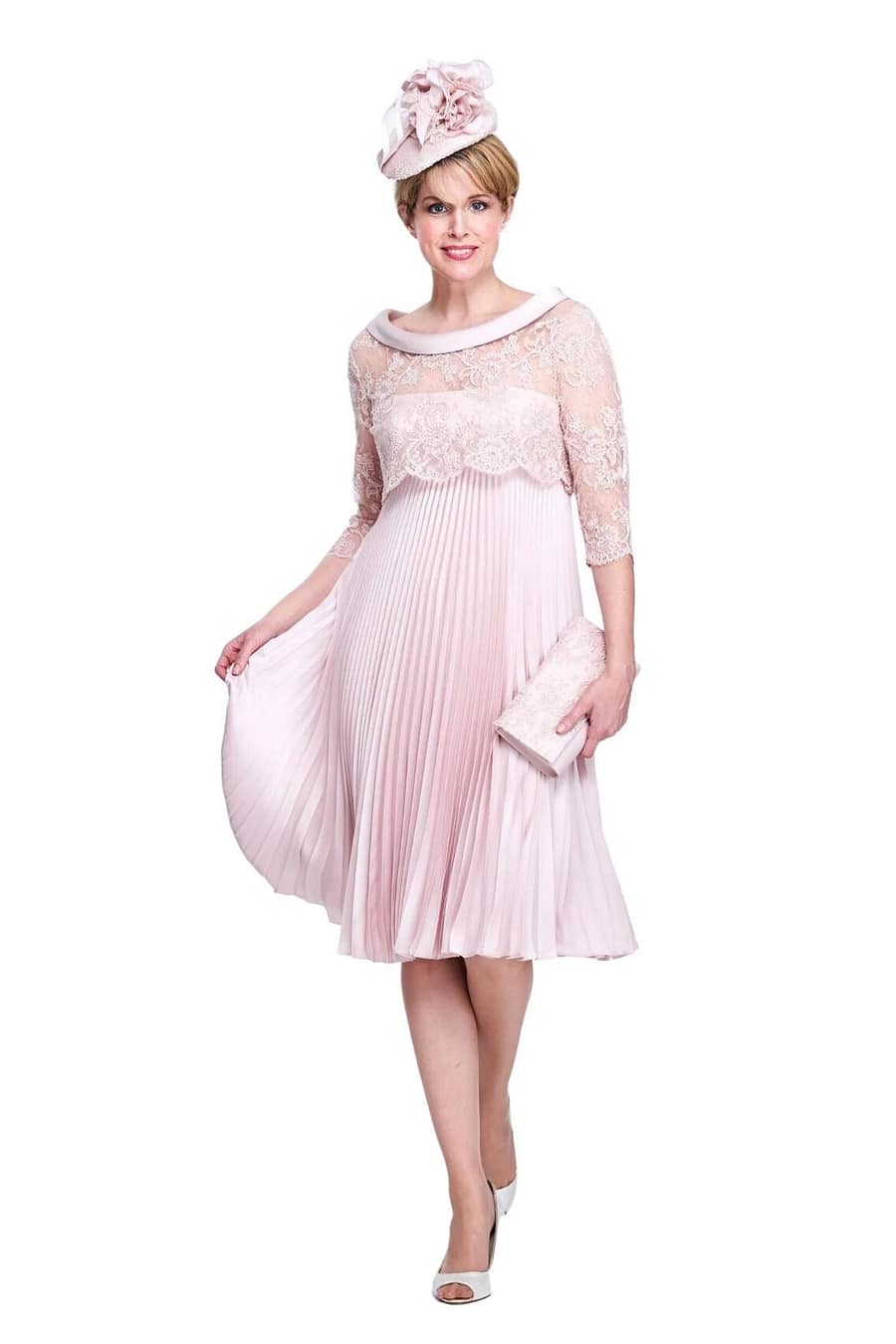 petite mother of the bride dresses pastel pink pleated curvy