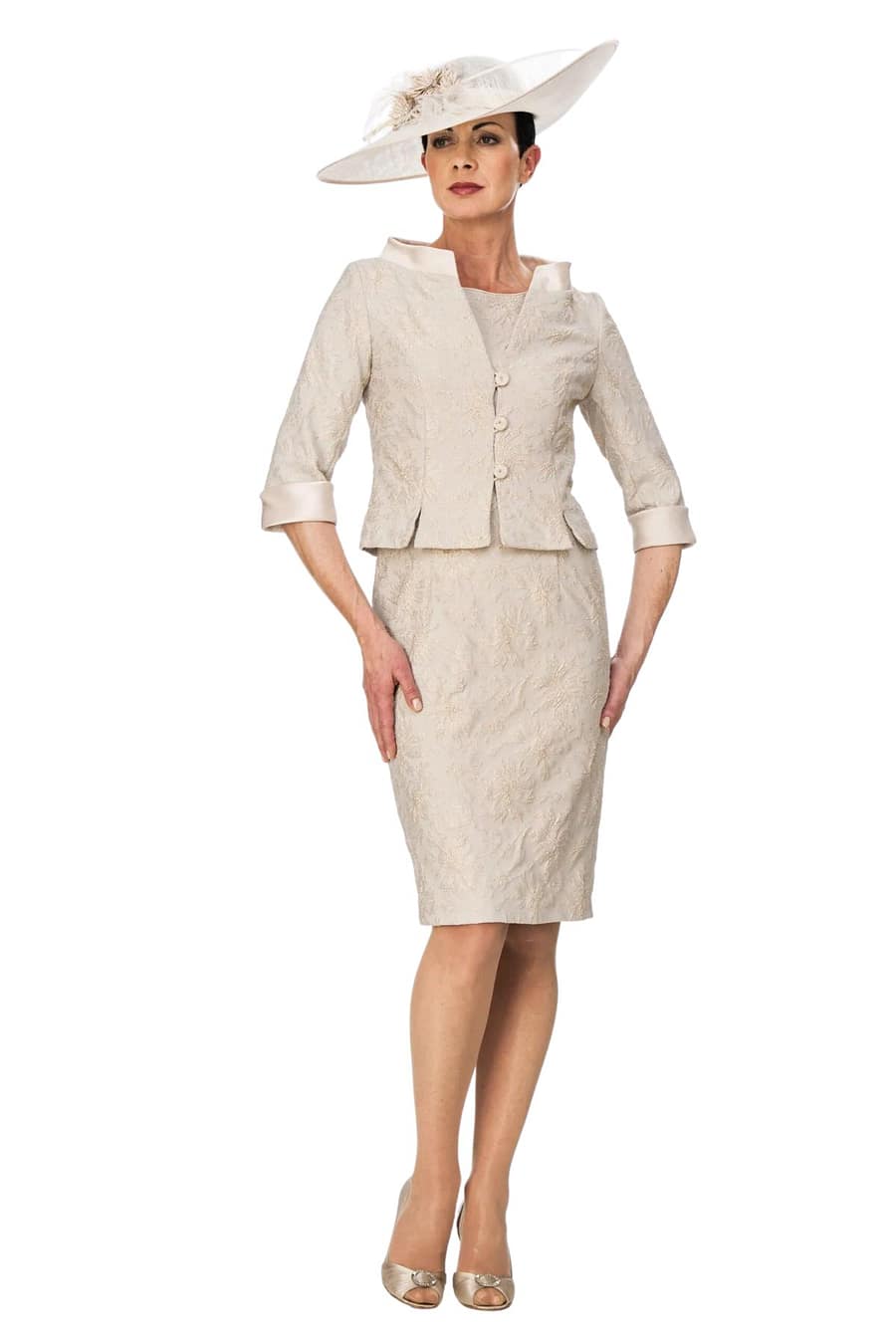 celebrity style jackie o inspired mother of the bride dress suit skirt petite short