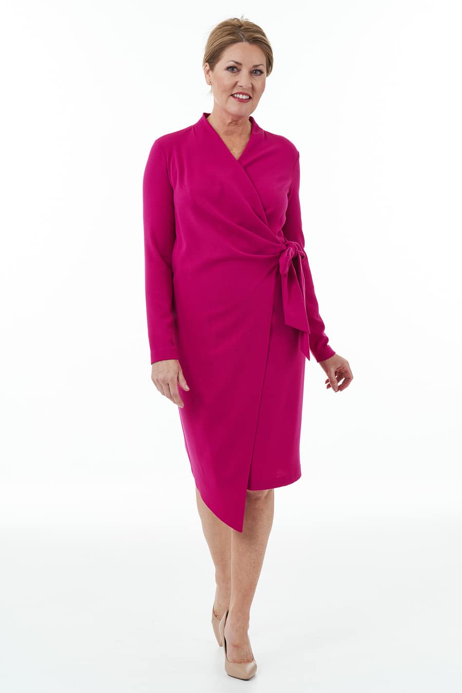 Fuchsia Wrap dress