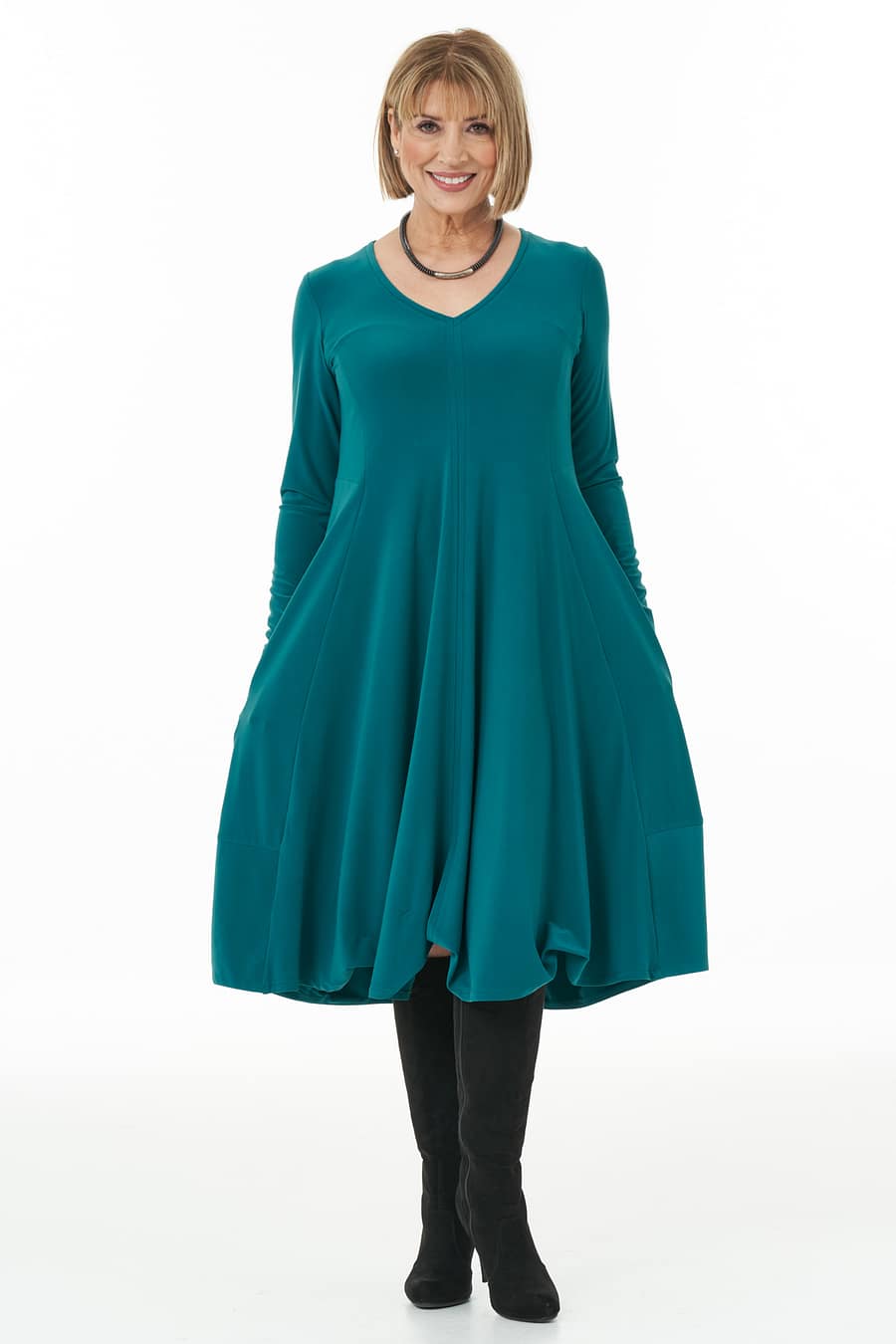 Jade Long sleeve knit bubble dress