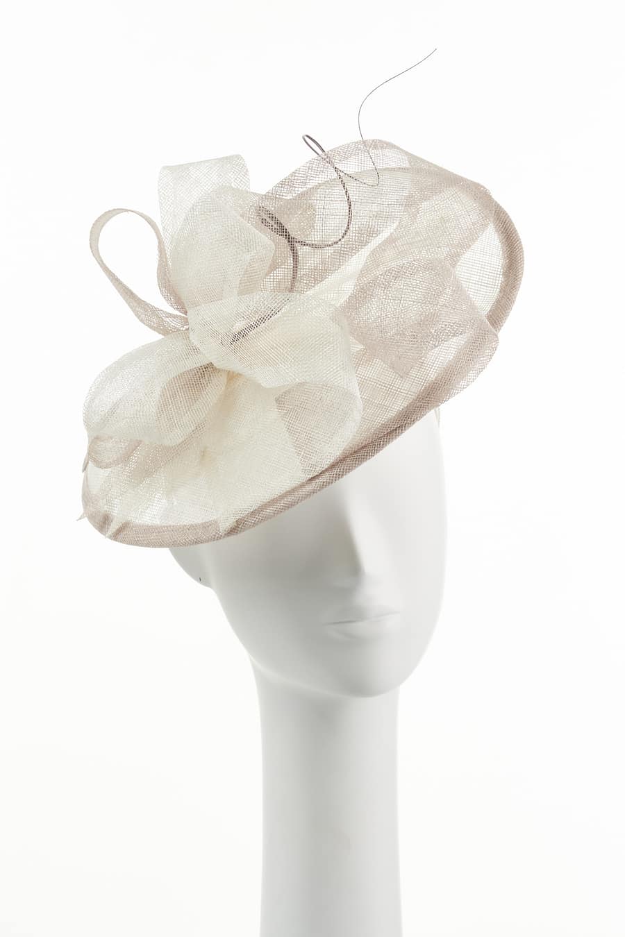 Small Twister Hat in Pebble and Ivory