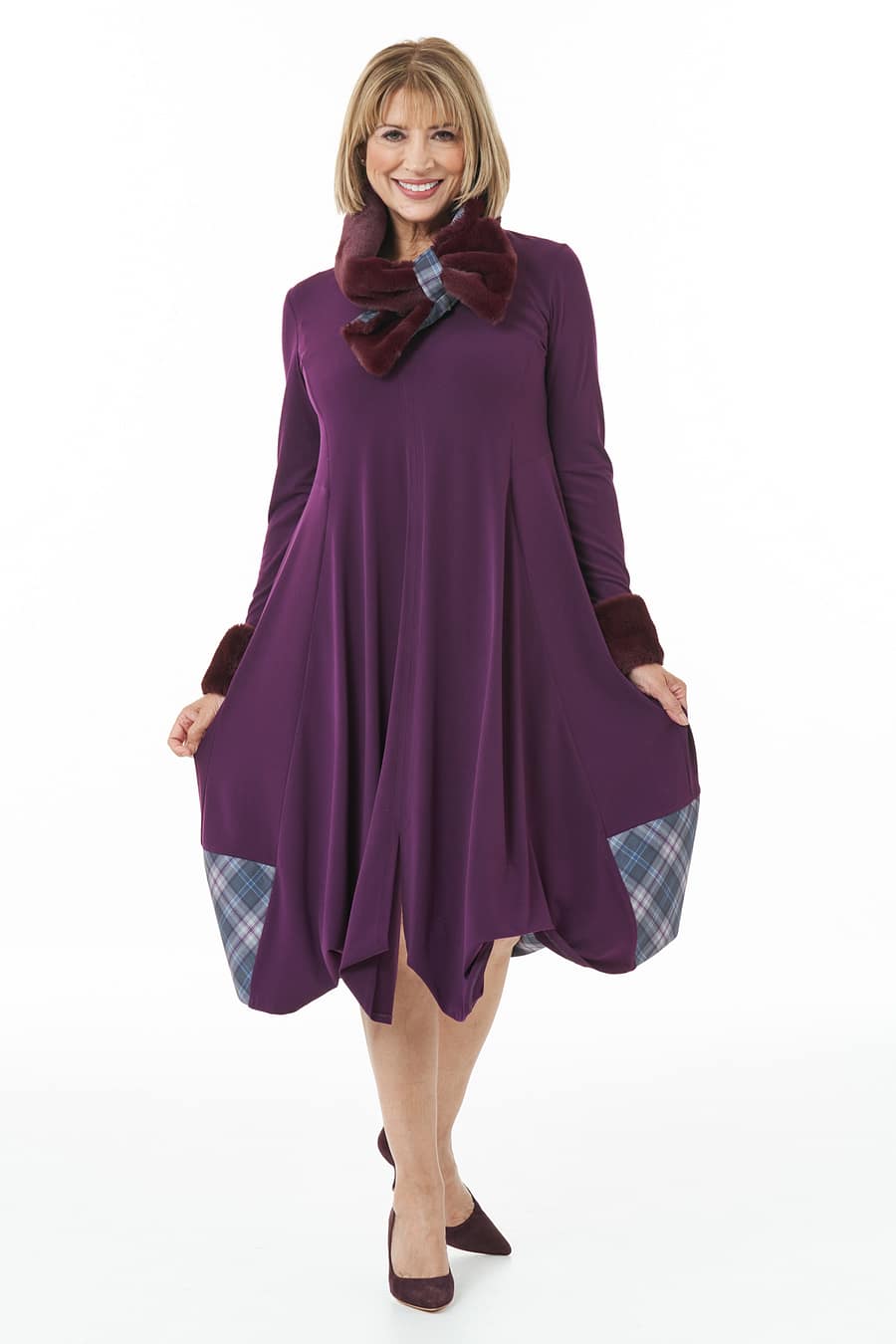 Islay Mist Tartan Trim Bubble Dress