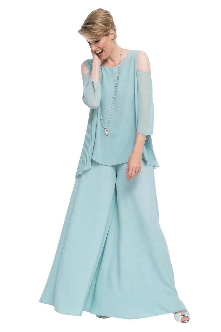 georgette palazzo pants chiffon trouser suit for mother of the bride or groom in london glasgow joyce young