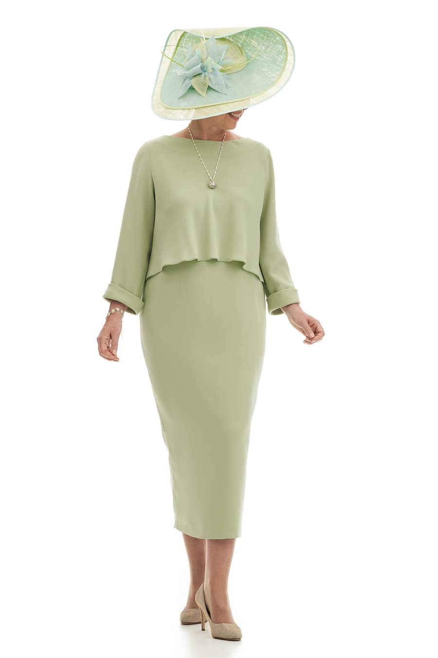 Tapered Dress And Swing Jacket